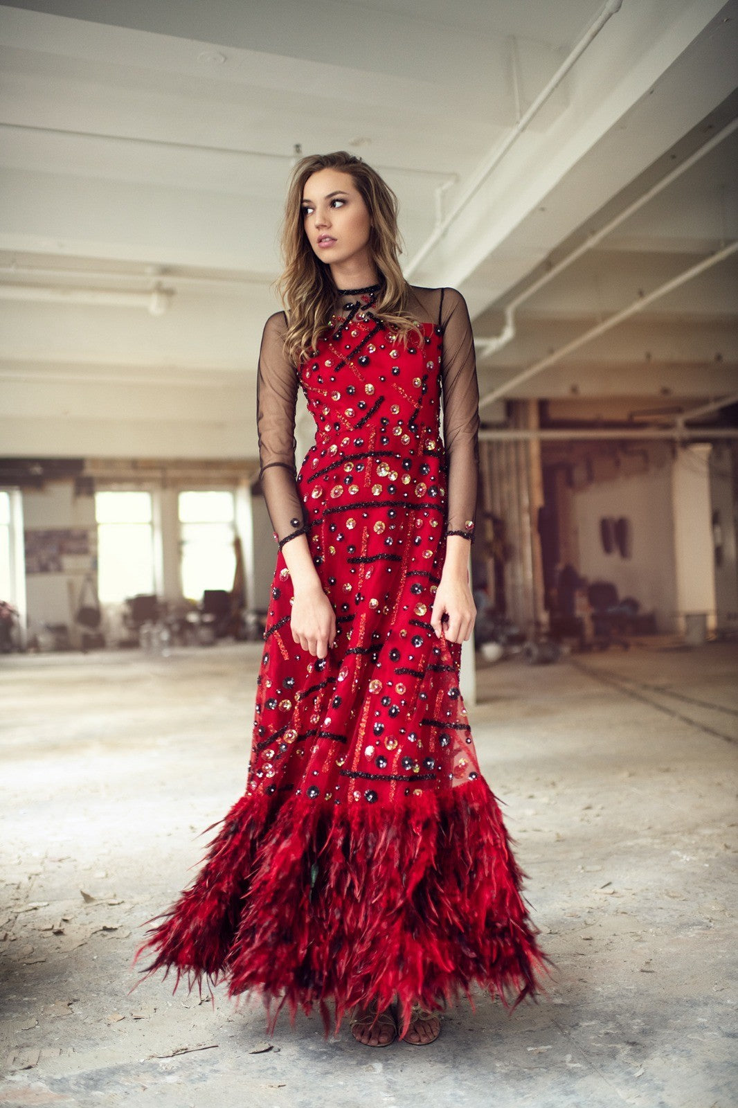 A-line Floor Length Gown Women Dress | Farah Naz New York