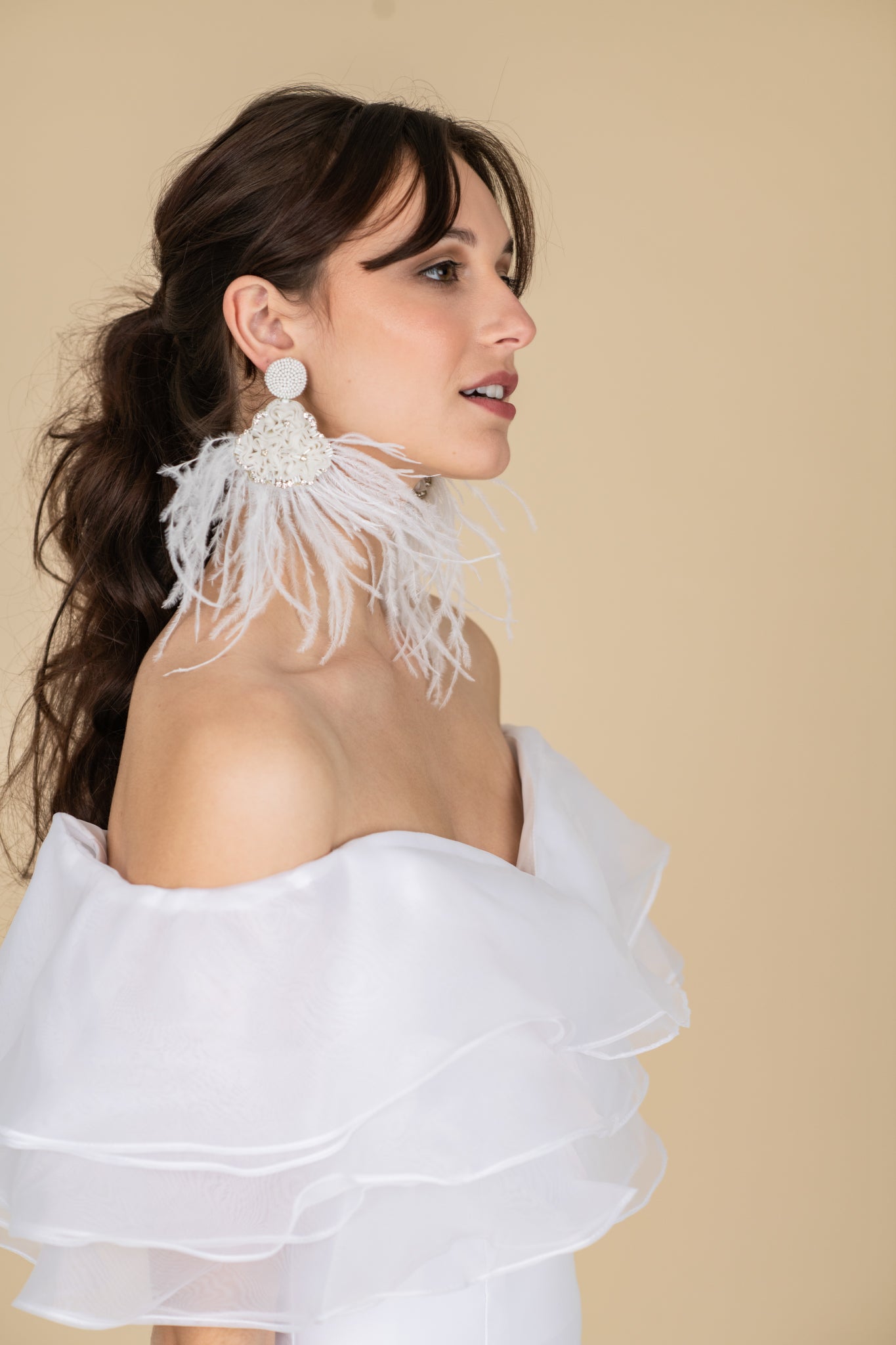 Ostrich Hand-made Earrings | Farah Naz New York