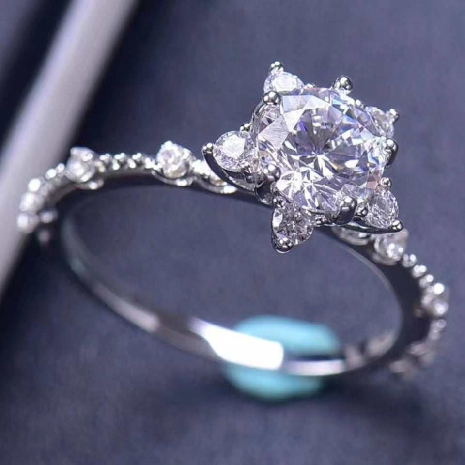 1 Carat Moissanite 6-Prong Ring