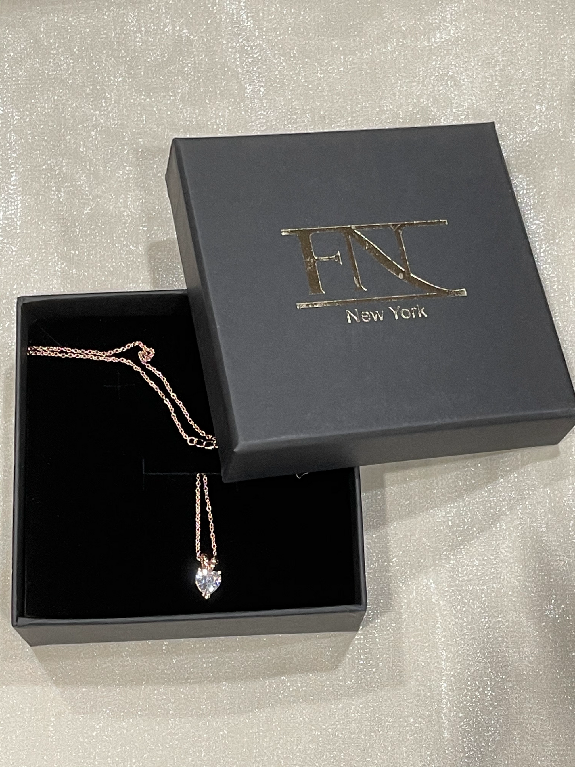 Heart Shape Zircon Pendant Necklace For Women | Farah Naz New York