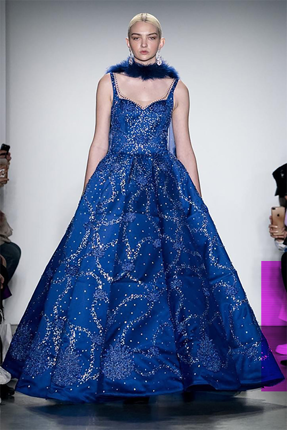 Sapphire Blue Crystal Gown – Red Carpet Elegance | Farahnaz