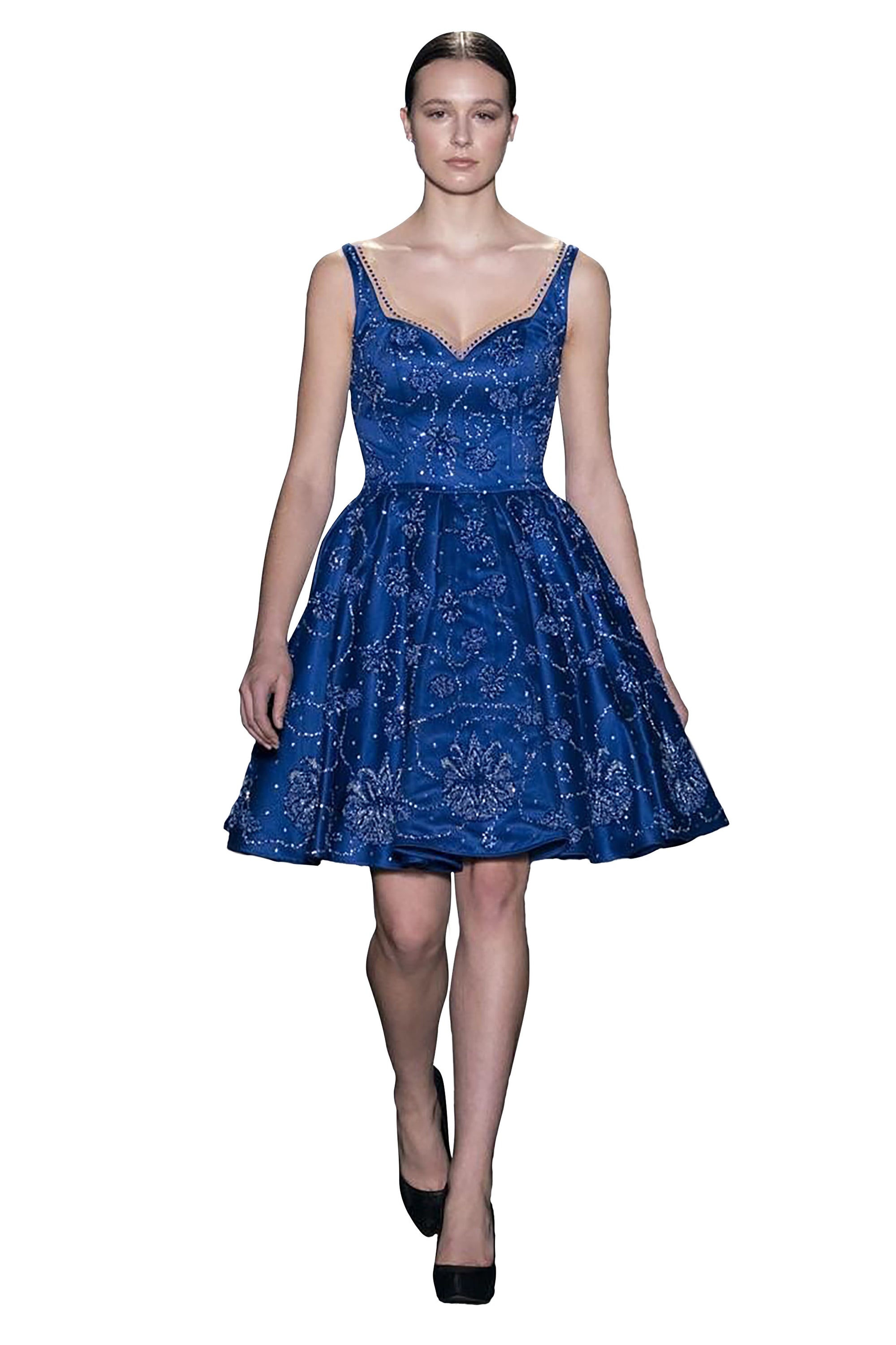 Sapphire Hand-Beaded Dress | Farah Naz New York