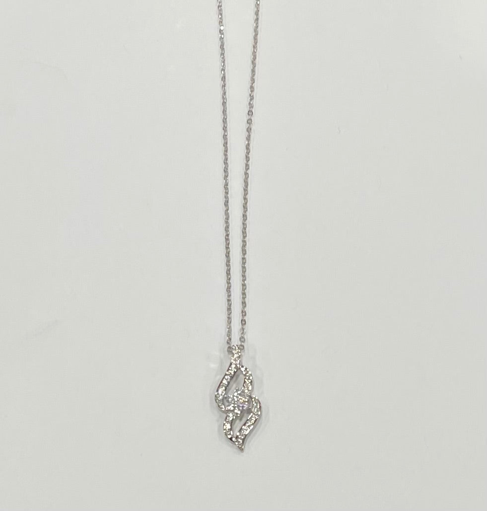 Sterling Silver Zircon Pendant | Farah Naz New York