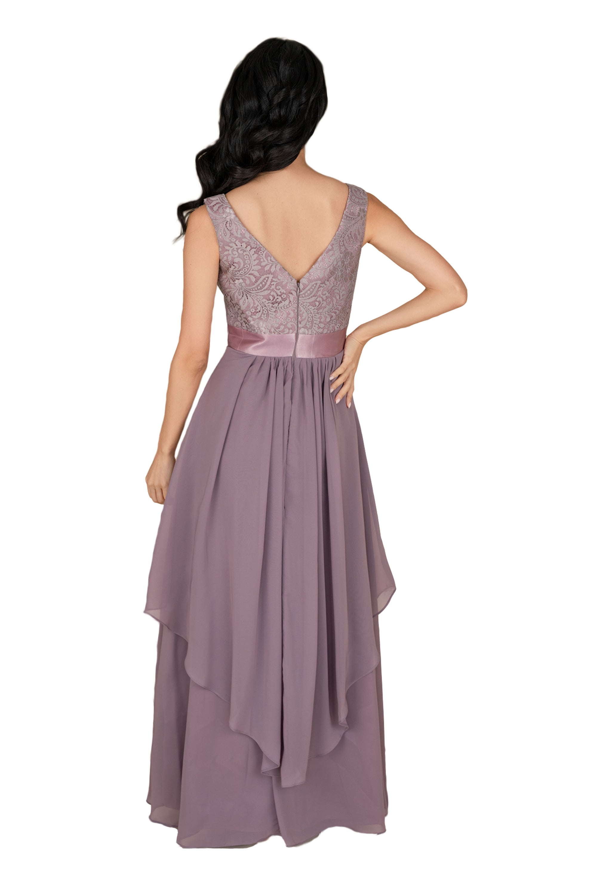 Women Chiffon Double Layers Gown | Farah Naz New York