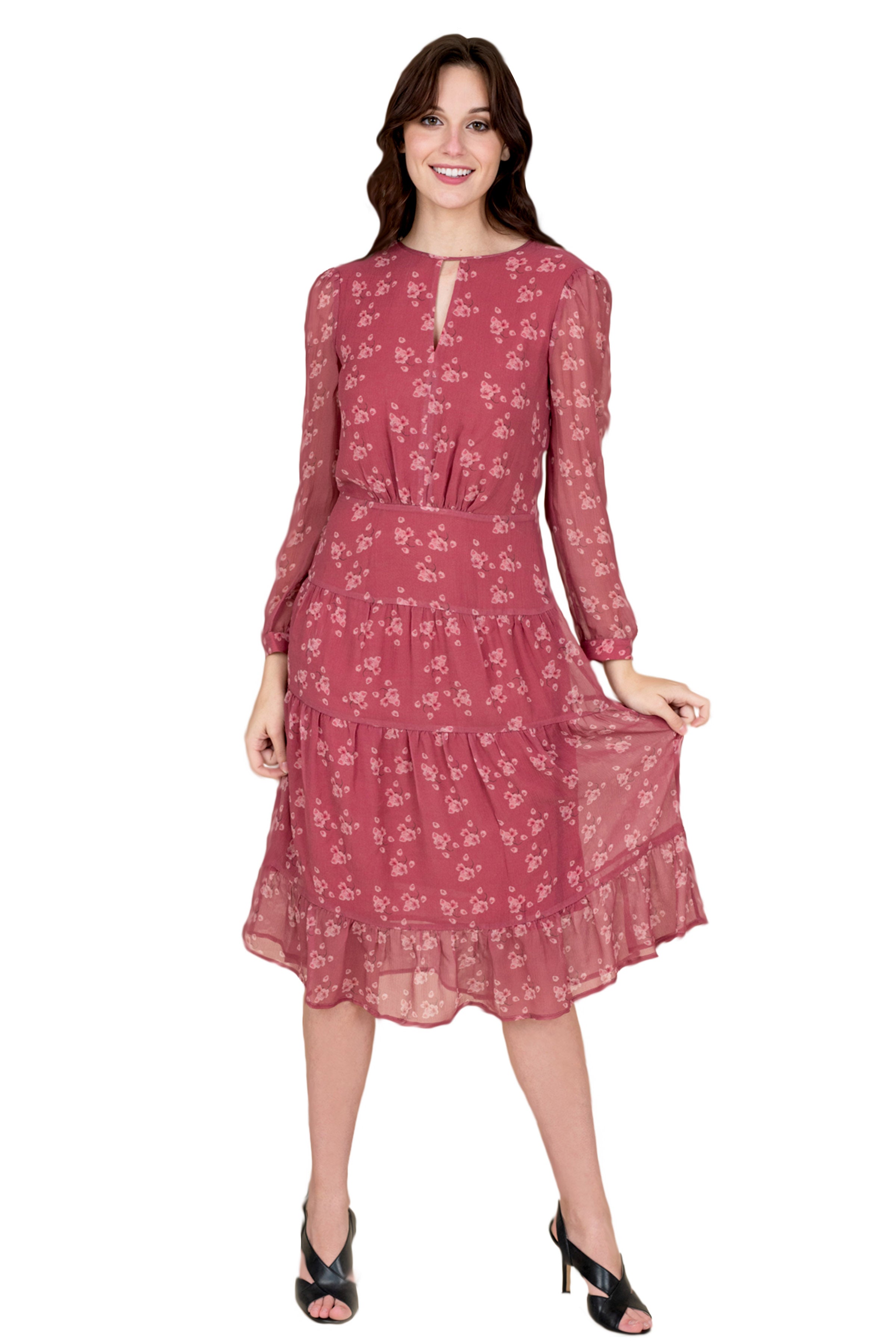 Farah Naz Women Floral Fit and Flare Dress, Women's, Size: 10 Farah Naz Women Floral Fit and Flare Dress, Women's, Size: 10