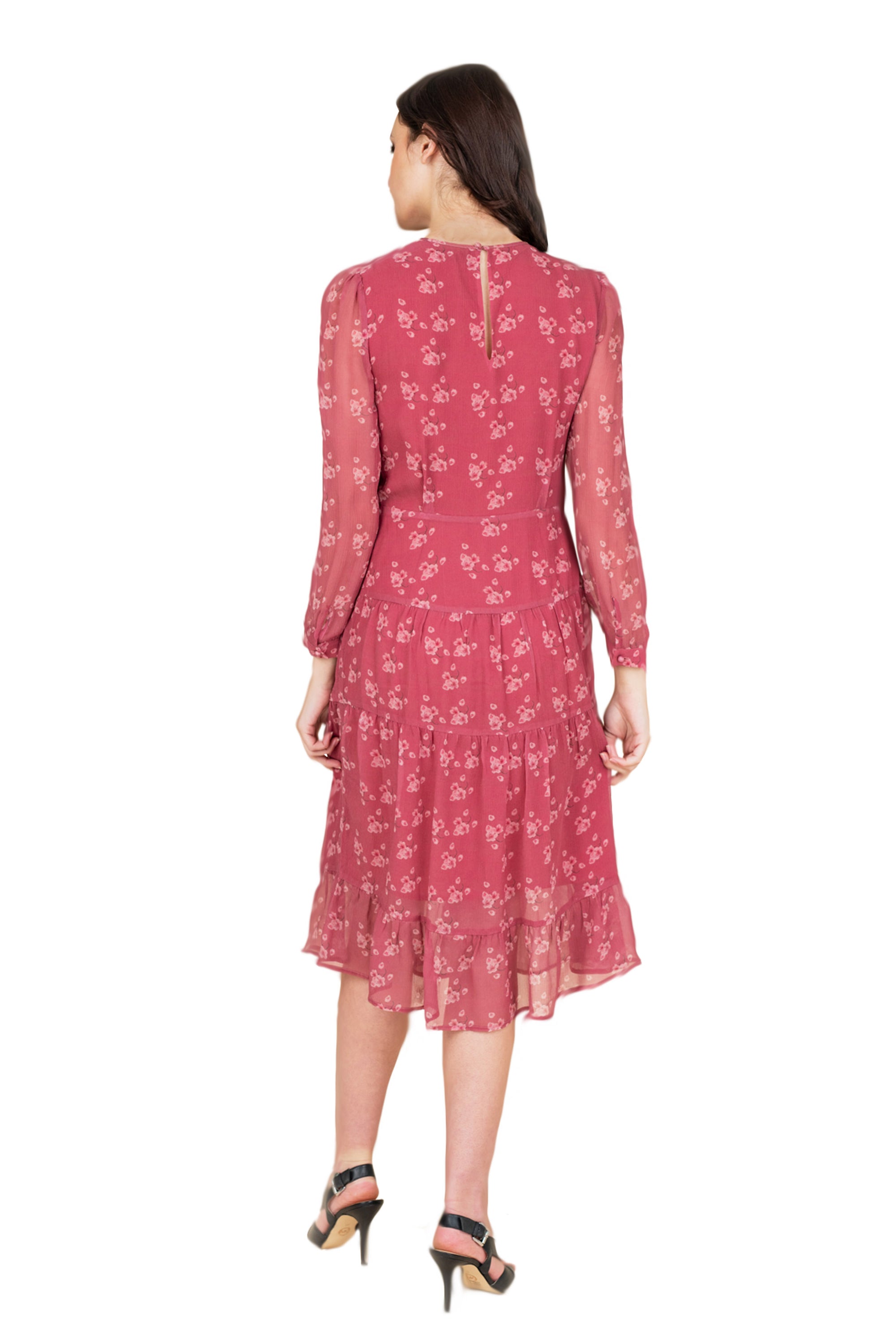 Women Floral Fit and Flare Dress | Farah Naz New York