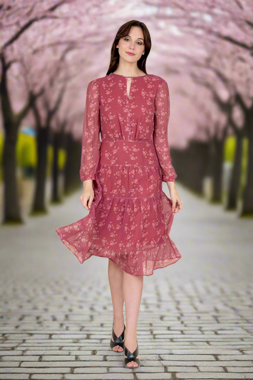 Women Floral Fit and Flare Dress | Farah Naz New York