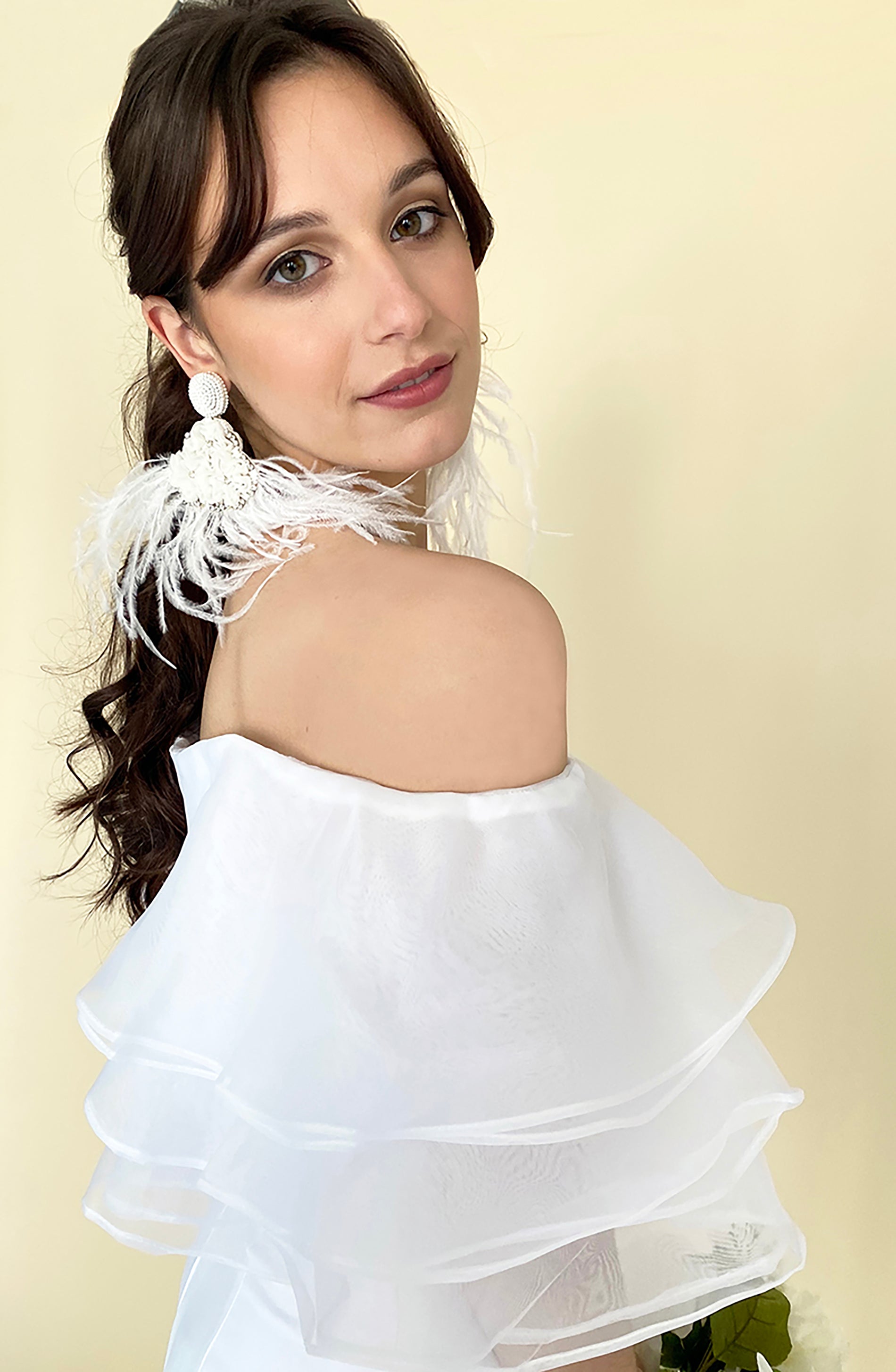 Ostrich Hand-made Earrings | Farah Naz New York