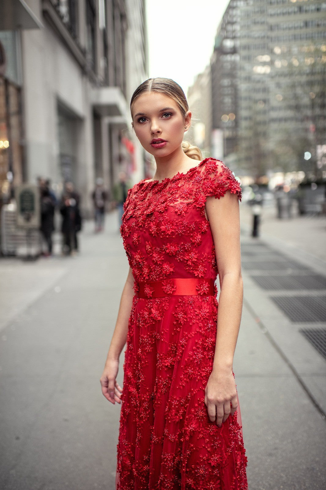 French Lace Gown Timeless Elegance | Farahnaz NY FARAH NAZ New York French Lace Gown Timeless Elegance | Farahnaz NY FARAH NAZ New York