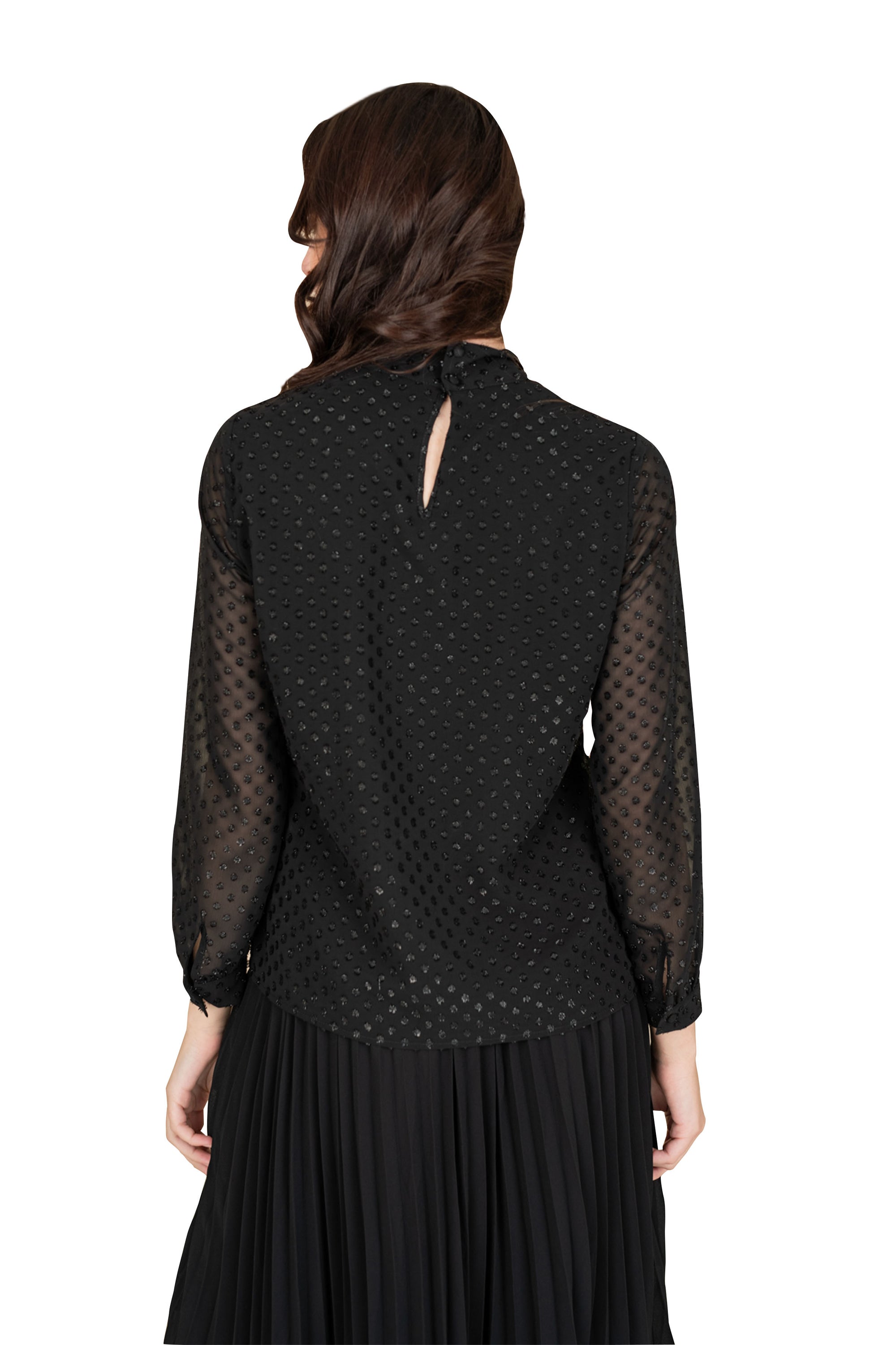 black formal blouse