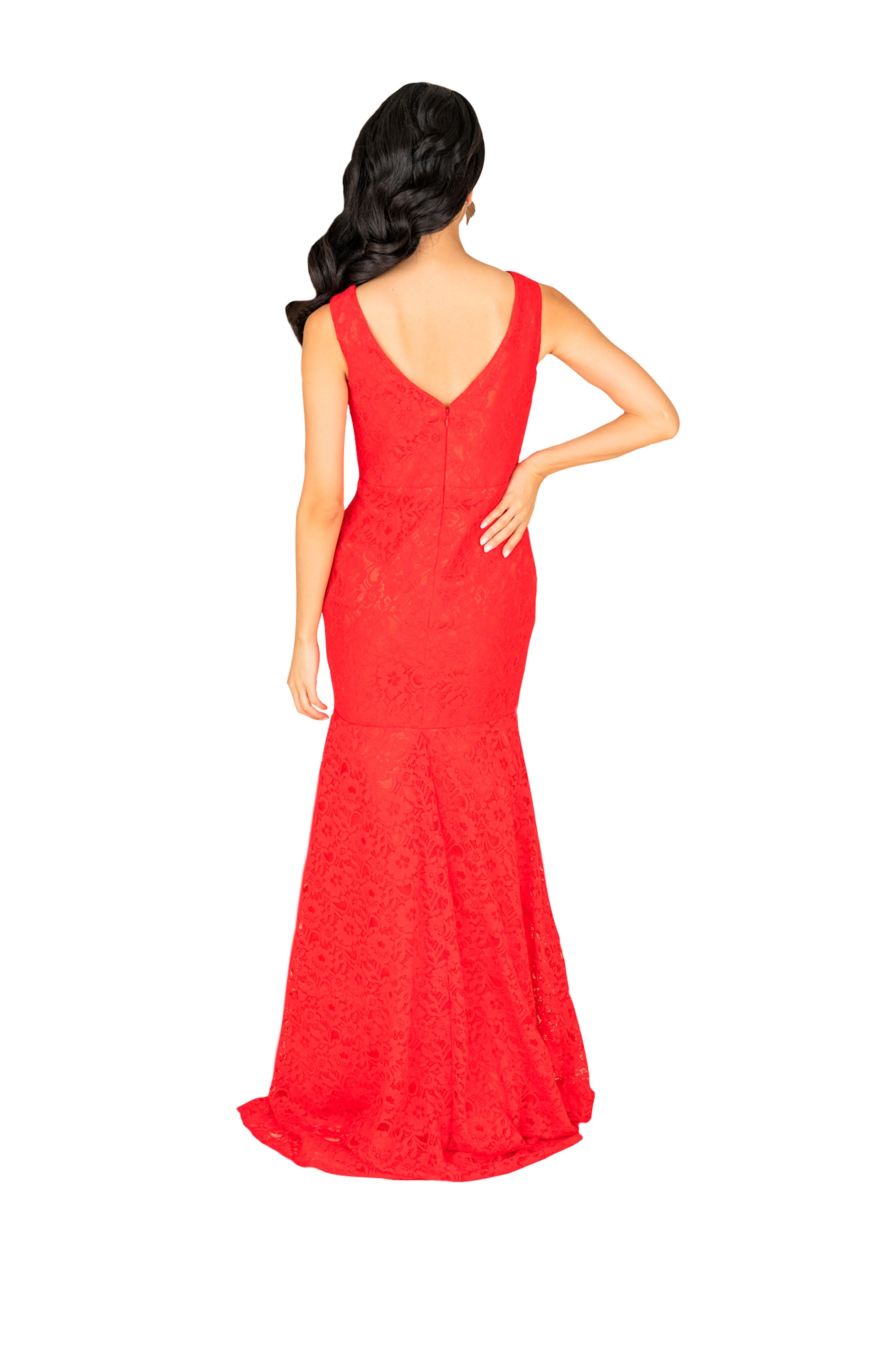 Illusion Sweetheart Neck Lace Formal Gown | Farah Naz New York