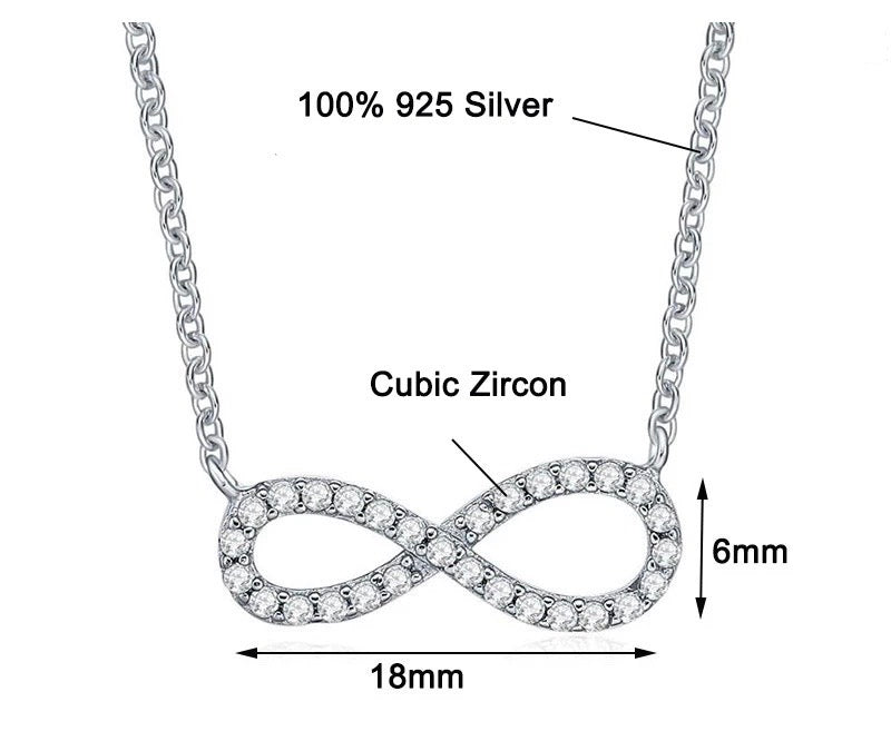 Infinity Necklace – Timeless Sterling Silver | Farahnaz NY Infinity Necklace – Timeless Sterling Silver | Farahnaz NY