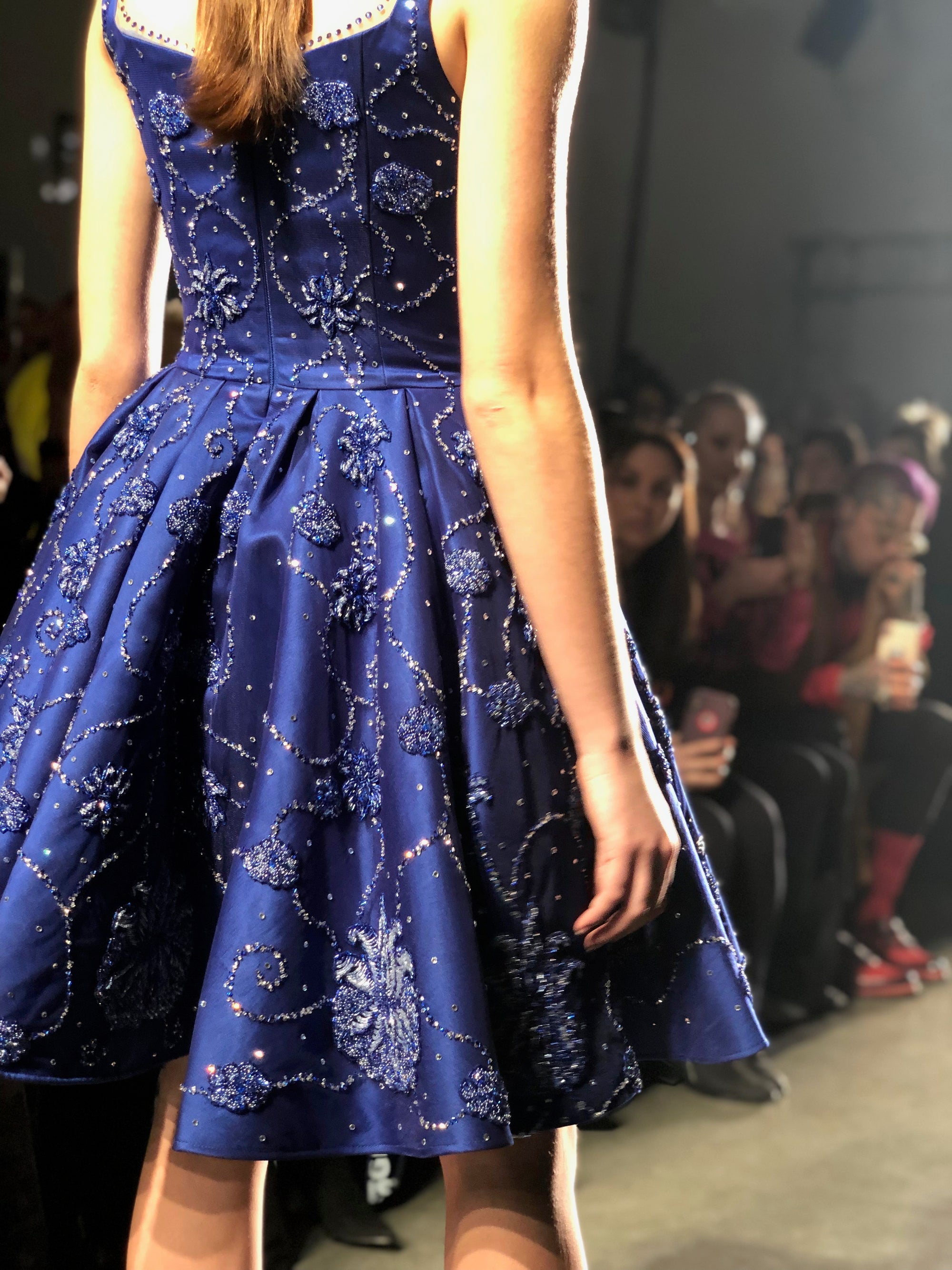 Sapphire Hand-Beaded Dress Couture Glamour | Farahnaz NY FARAH NAZ New York Sapphire Hand-Beaded Dress Couture Glamour | Farahnaz NY FARAH NAZ New York