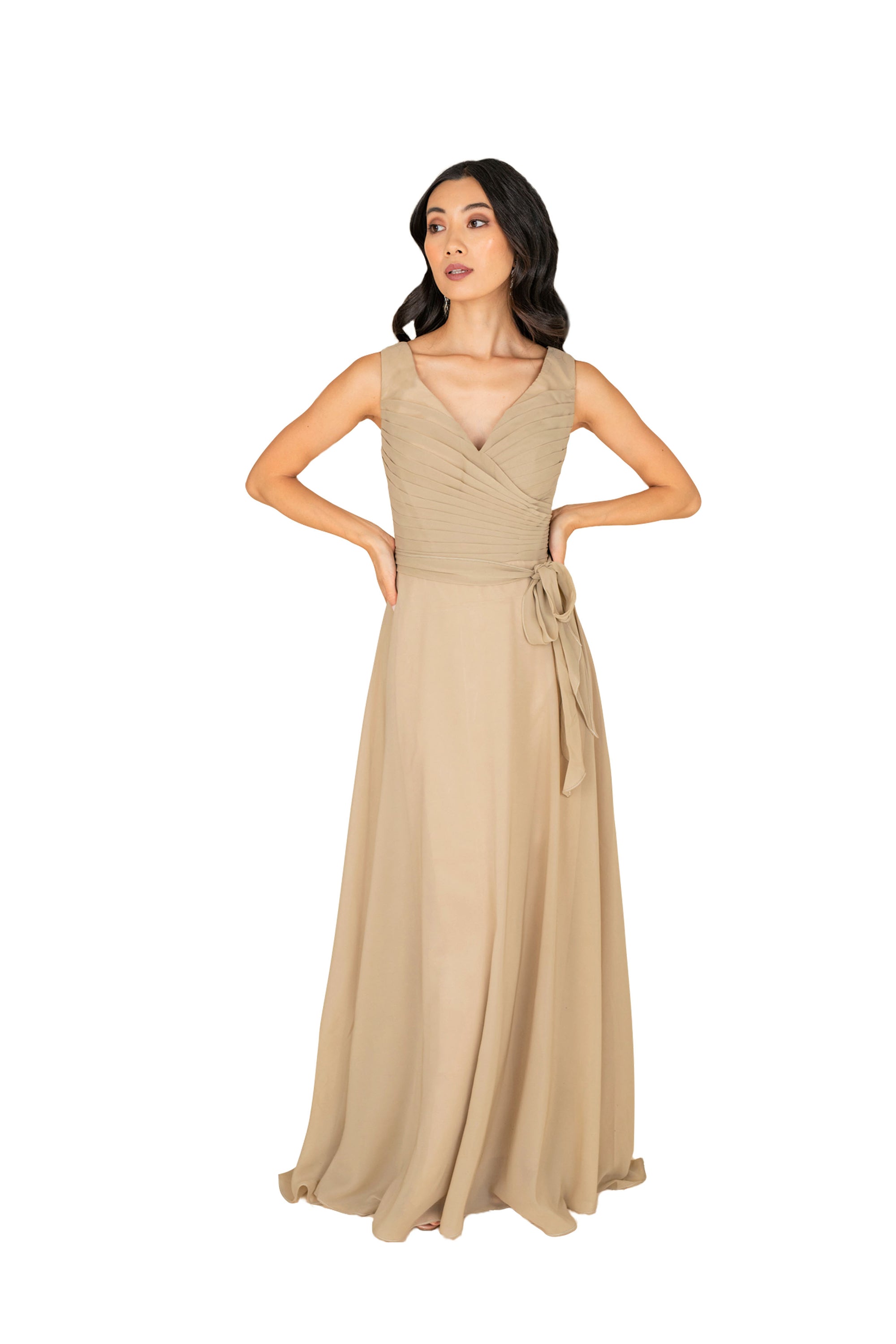 Sleeveless Chiffon Gown – Elegant Evening Dress