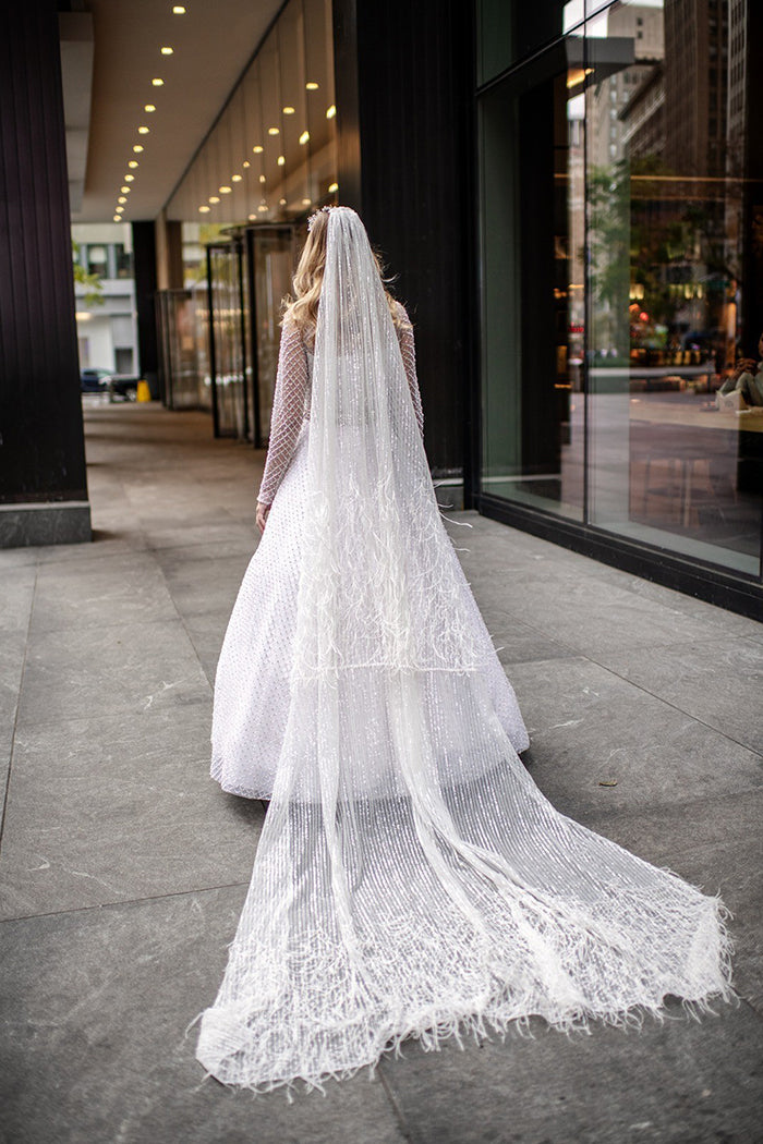 knee length dresses for ladies Crystal Bridal Gown – Sparkling Wedding Dress