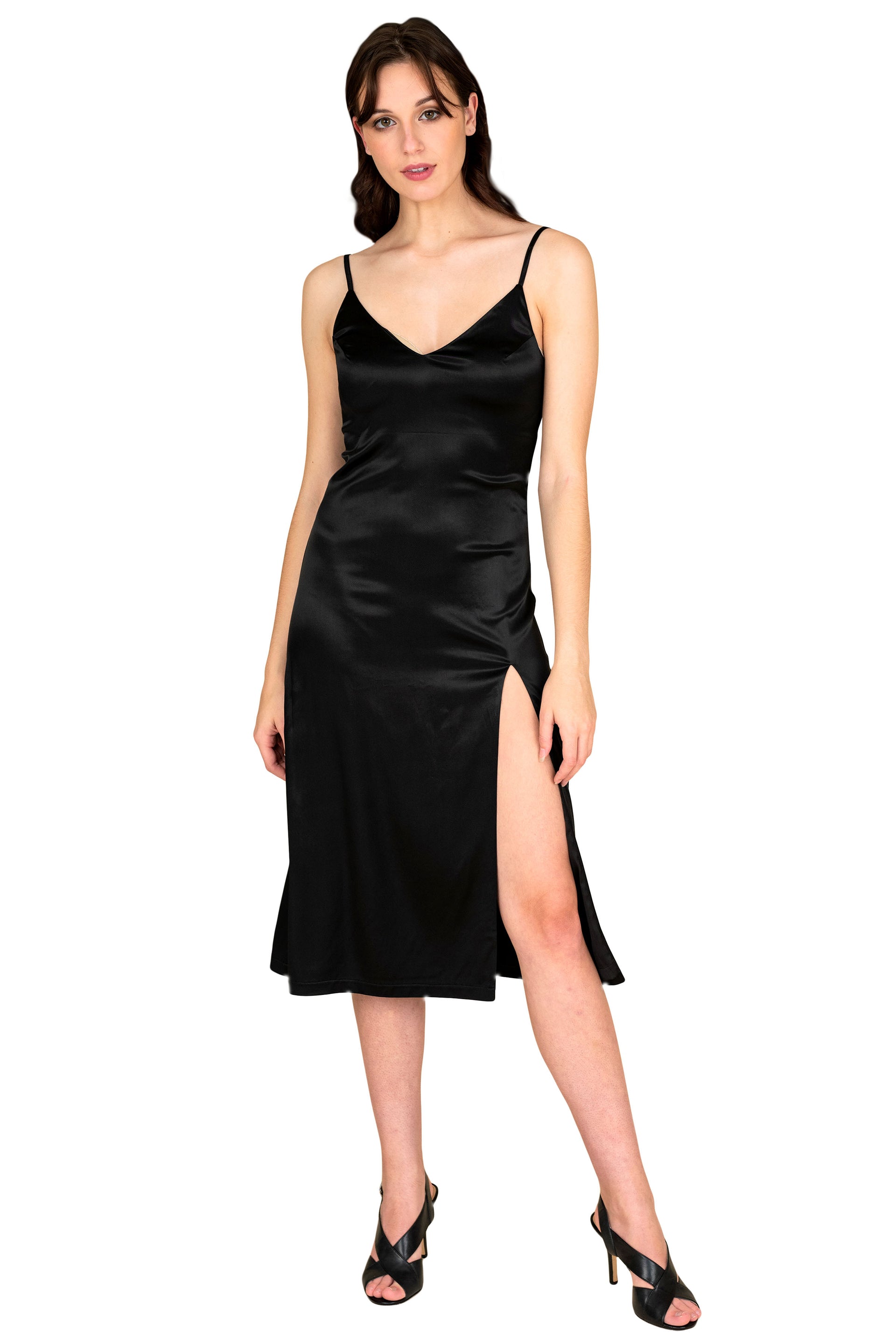 black silk camisole dress LILYSILK Women's Silk Cami Dress, Navy Blue Size 6, 22 Momme, Smooth & Soft, Adjustable Straps, For All Occasions