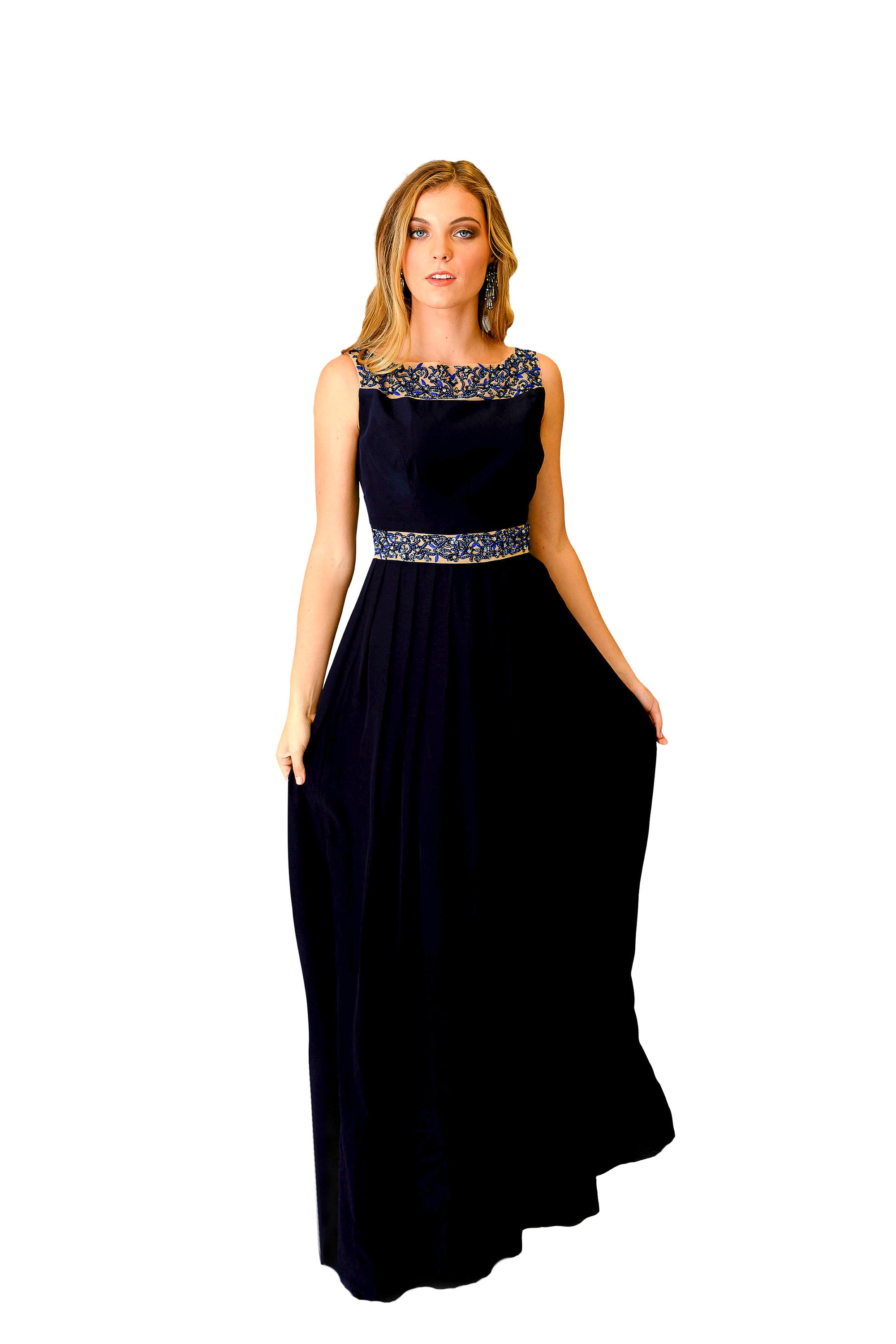 Boat Neck Formal Gown Timeless Elegance | Farahnaz NY FARAH NAZ New York Boat Neck Formal Gown Timeless Elegance | Farahnaz NY FARAH NAZ New York