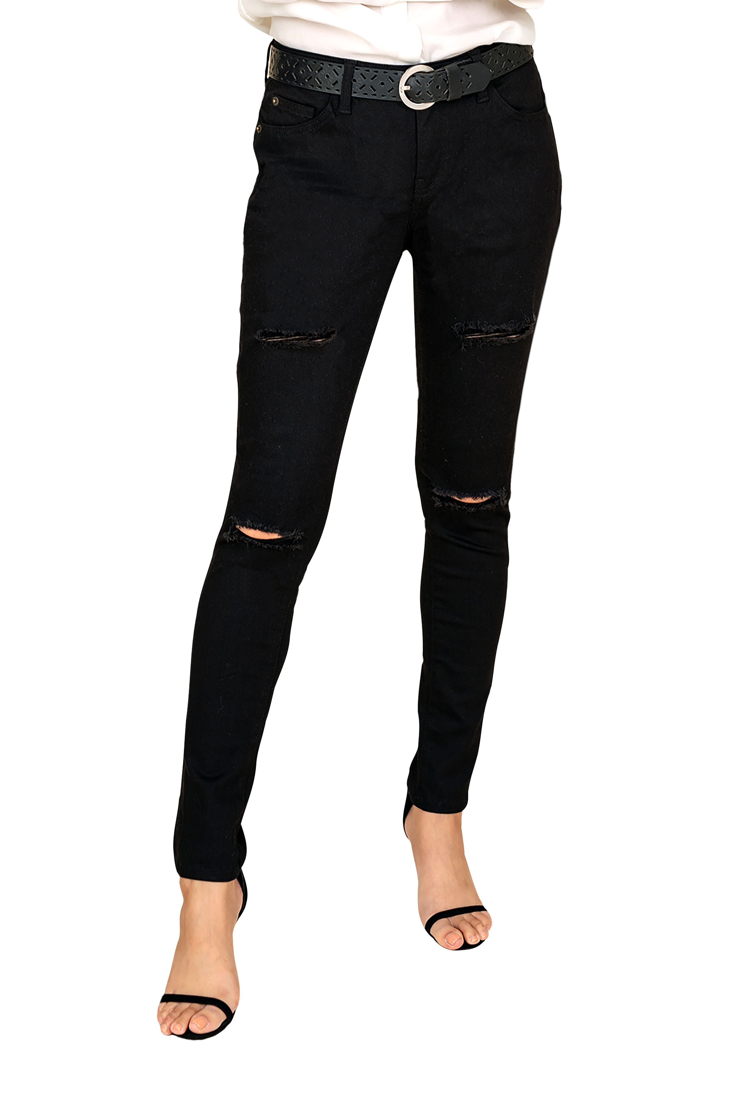 Women&#39;s Distressed Skinny Jeans